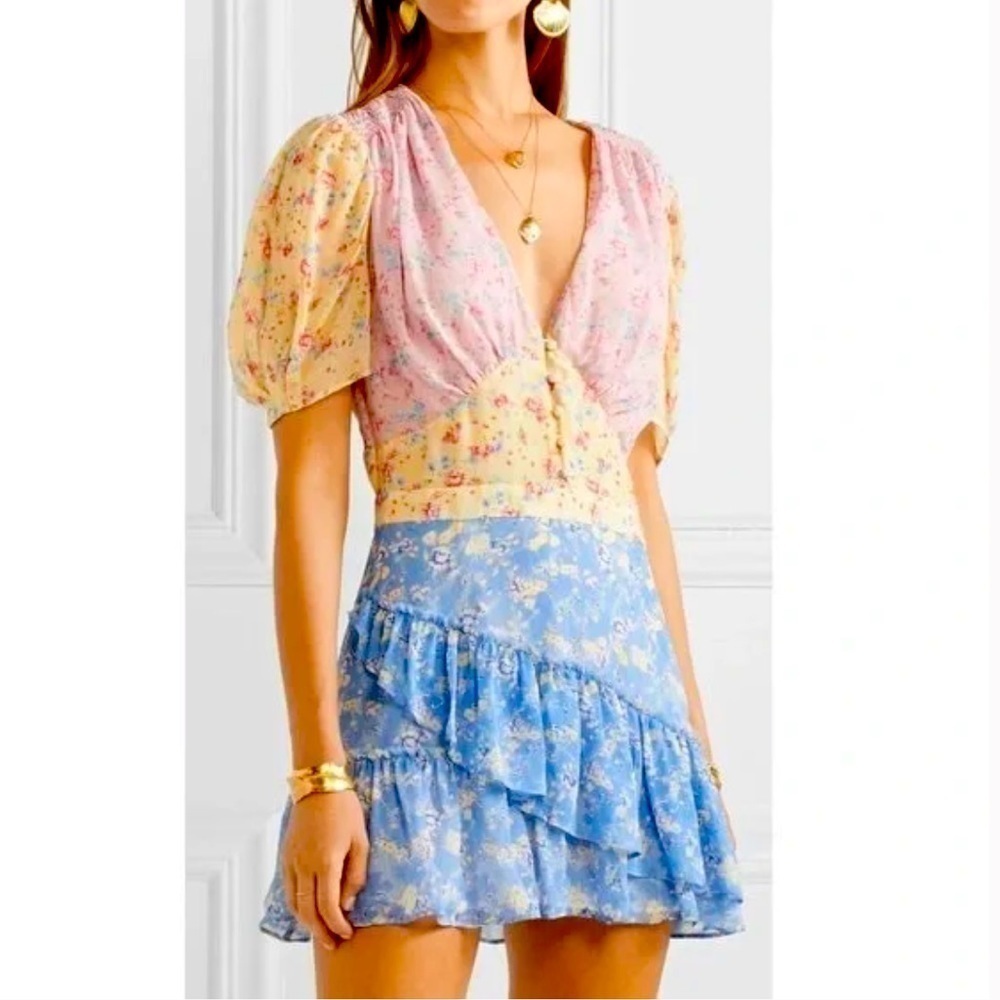 Goodnight Macaroon Floral Dress Size Small Cottagecore Prairie Fairy Flounce